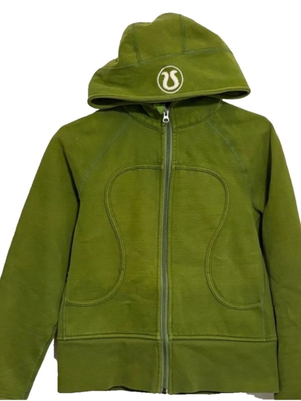 Lululemon Scuba Full Zip Hoodie in Thick Fleece Hoodie Green Women's Size 8 VTG